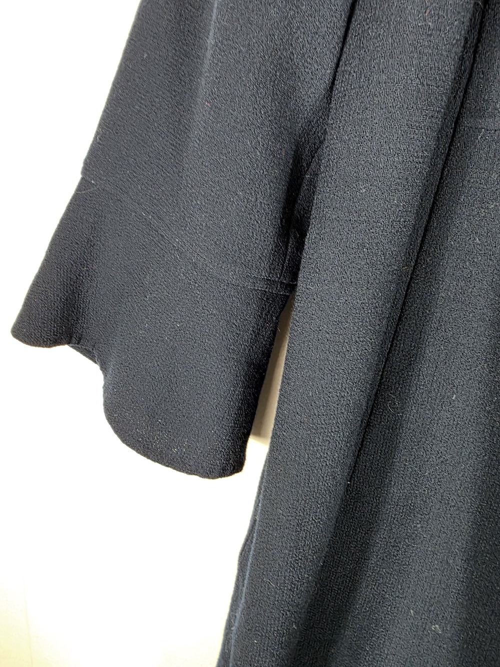 Lafayette 148 New York Navy Open- Flap Front Wool Coat - Picture 8 of 10